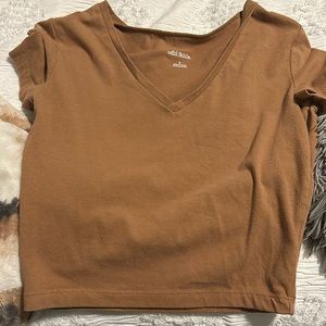 A cropped, burnt orange shirt, from Target